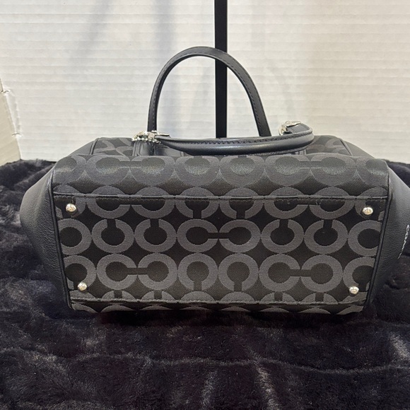 Coach Signature Canvas Satchel with Leather Trim Silver hardware 2 Hang Tag - Picture 6 of 15